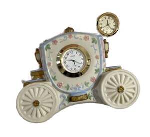 1994 Lenox  Cinderella Coach Disney Enthusiast Porcelain Collectors Mantel Clock